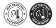 heat resistant Icons set in black filled and outlined.