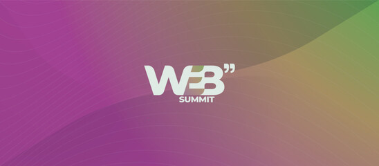 Wall Mural - logo graphic design of annual event summit and title made for Technology and Web - annual convention for web summit