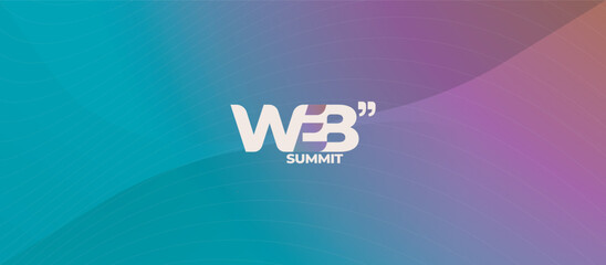 Fototapete - logo graphic design of annual event summit and title made for Technology and Web - annual convention for web summit