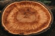 Stump of tree felled section of the trunk. ai generative