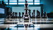 Abstract chess game, where strategy meets art in every move.