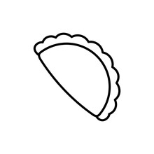 Simple Empanada Line Icon