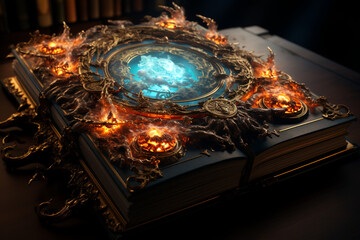 book fantasy mystery glow black magic scarey fancy aethereal magic magical sorcerer library literatu