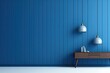 Blue wall interior background,Generative AI