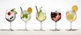 Fototapeta Dziecięca - Drinks collection, gin and tonic. Generative AI
