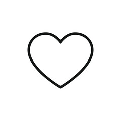 Poster - Heart icon, Concept of love, Linear heart icon