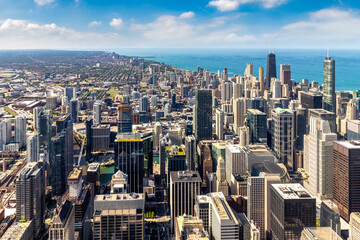 Aerial view of Chicago