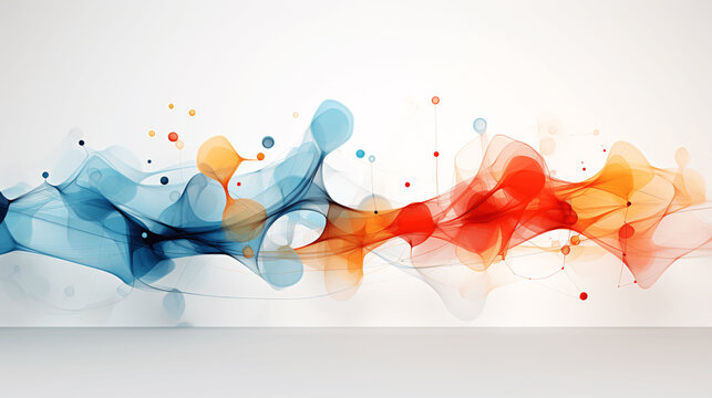 A technical abstract featuring generative AI is presented against a clean white background, symbolizing the intersection cutting-edge technology and simplicity in its design.Generative Ai illustration