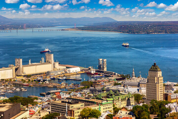 Wall Mural - Aerial view of Quebec city