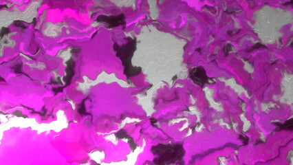 Poster - Colorful spots move in abstract fluid pattern. Motion. Animation of moving streams of spots in liquid. Mottled pattern moves like liquid or clouds
