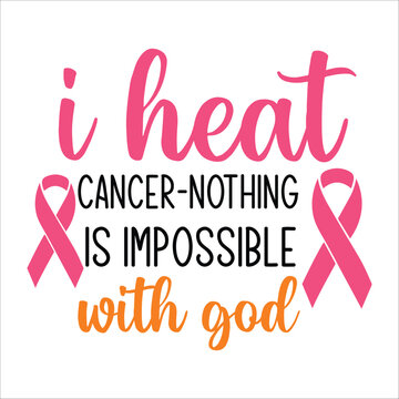 Stylish , fashionable  and awesome Breast Cancer typography art and illustrator