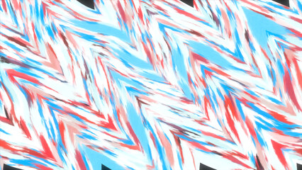 Poster - Psychedelic effect with wavy stripes and lines. Motion. Abstract wavy lines with colorful stripes. Moving zigzag waves in stream with stripes on white background