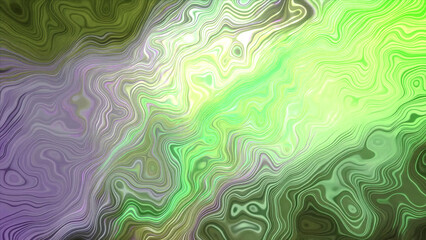 Poster - Liquid pattern with moving shimmering curved lines. Motion. Shimmering pattern with glitch effect of curved lines. Spots and curved lines flickering in ripple curves