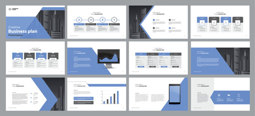 Poster - business presentation template design backgrounds and page layout design for brochure, book, magazine, annual report and company profile, with info graphic elements graph design concept
