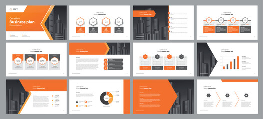 Aufkleber - business presentation template design backgrounds and page layout design for brochure, book, magazine, annual report and company profile, with info graphic elements graph design concept