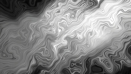 Poster - Liquid pattern with moving shimmering curved lines. Motion. Shimmering pattern with glitch effect of curved lines. Spots and curved lines flickering in ripple curves
