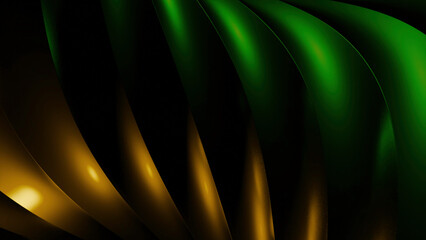Poster - Animation of colorful curved lines moving in tangle. Design. 3D lines move in flow in plexus. Visual illusion of intertwining lines