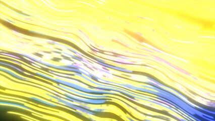 Poster - Colorful cyber shimmer with lines. Motion. Glitch effect with colorful background and shimmering lines. Bright lines move in glitch background