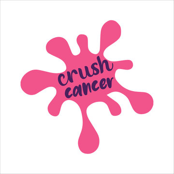 Stylish , fashionable  and awesome Breast Cancer typography art and illustrator