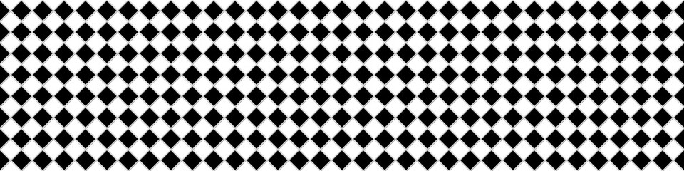 Poster - Abstract Seamless Black and White Geometric Pattern with Squares and Stripes. Wicker Structural Texture Checkered. Diagonal Tile Wall. Raster Illustration