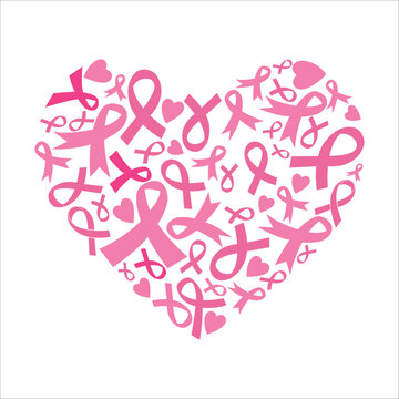 Stylish , fashionable  and awesome Breast Cancer typography art and illustrator