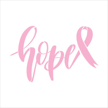 Stylish , fashionable  and awesome Breast Cancer typography art and illustrator
