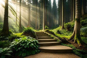 Canvas Print - path in the woods