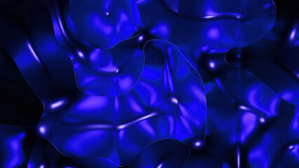 Poster - Liquid metal pattern in motion. Design. Liquid texture moves and separates in parts. Metallic liquid moves in spots and parts
