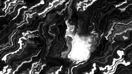 Poster - Glowing background with flickering electric energies. Motion. Bright plasma waves flickering in energy field. Rotating ball with distortion in stream of flickering plasma lines