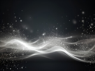 futuristic abstract white and grey glow particle background
