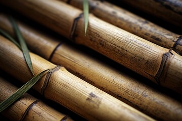 Poster - A detailed view of a bunch of bamboo sticks. This versatile image can be used in various contexts.