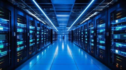 Poster - Digital Fortress: The Pulse of a Modern Data Center. Generative ai