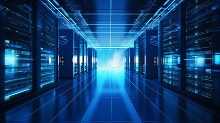 Poster - Digital Fortress: The Pulse of a Modern Data Center. Generative ai