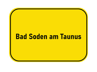 Poster - Town entrance sign Bad Soden am Taunus