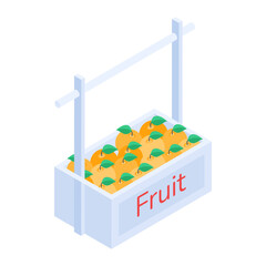 Sticker - Handy isometric icon of red apples 