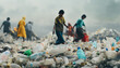 The plastic pollution crisis, created with ai
