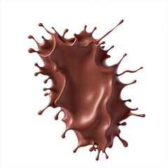 isolated chocolate Splash on white background