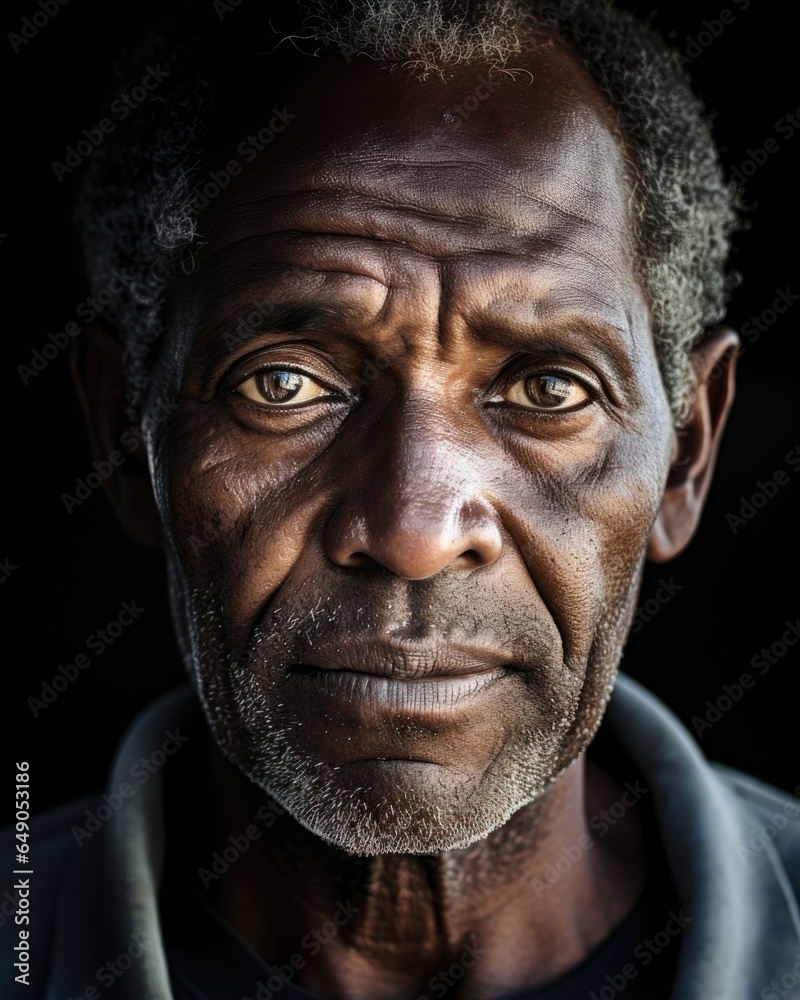 Stock-Foto „A man with a cleanshaven countenance, his face beams ...