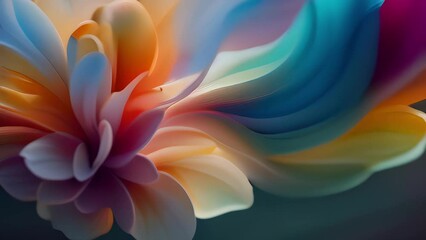 Wall Mural - This abstract video explores the concept of transformation in a visually stunning way. Images seamlessly morph and evolve, capturing the essence of growth and change that permeates every
