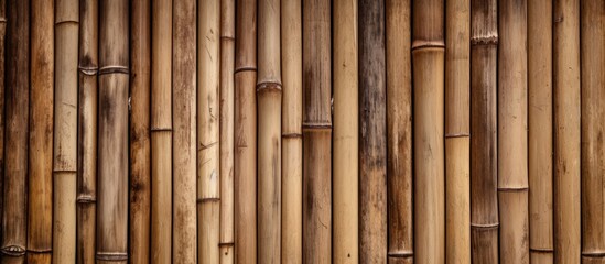  Background texture of an aged brown bamboo fence