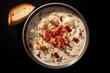 © top images - Delicious Clam chowder. Traditional American cuisine. Popular authentic dishes. Background with selective focus