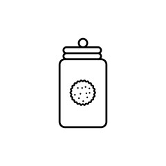 Poster - Cookies jar line icon, linear illustration on white background..eps