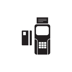 Poster - credit, card, terminal, icon,solid pictogram flat illustration on white background..eps