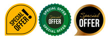 Special Offer Sign Emblem Green Yellow Seal Stamp