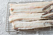Raw eel with bones and thorns removed 