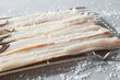 Raw eel with bones and thorns removed 