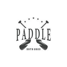Paddle Logo, Boat Paddle Design Vector Illustration Symbol Simple Design