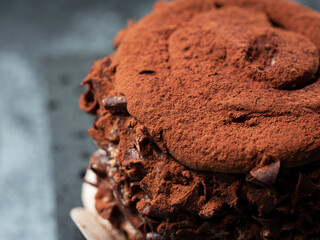 Poster - chocolate cake on a plate