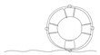 © ihorzigor - Lifebuoy One line drawing isolated on white background