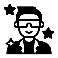 Poster - celebrity glyph icon